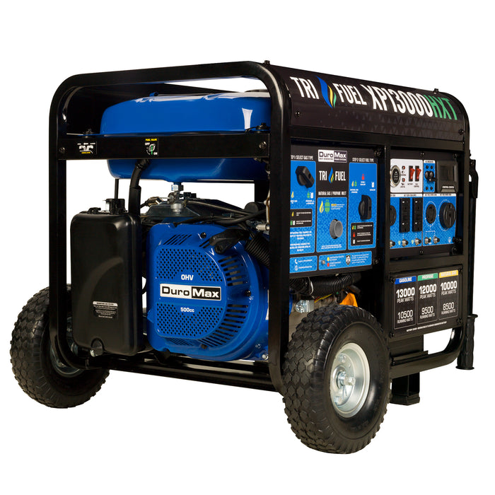 DuroMax XP13000HXT 13,000 Watt Electric Start Tri-Fuel Portable Generator w/ CO Alert