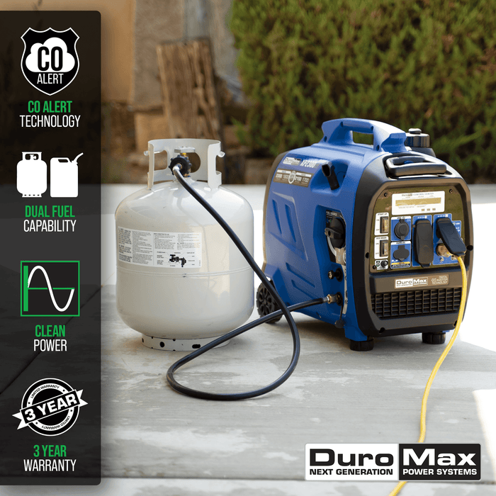 DuroMax XP2300iH 2,300 Watt Portable Dual Fuel Inverter Generator w/ CO Alert